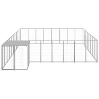 Produktbild von vidaXL Hundezwinger aus Metall Silber wasserdicht