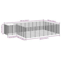 Produktbild von vidaXL Hundezwinger aus Metall Silber wasserdicht