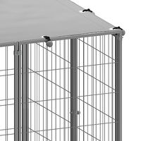 Produktbild von vidaXL Hundezwinger aus Metall Silber wasserdicht