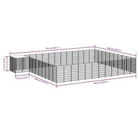 Produktbild von vidaXL Hundezwinger aus Metall wasserdicht Silber