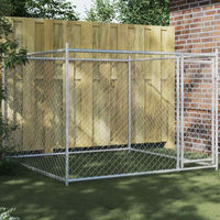 Produktbild von vidaXL Hundezwinger aus verzinktem Stahl Grau 2x2x1,5 m