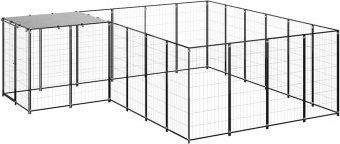 VidaXL Hundezwinger Hundehütte aus Draht in Schwarz wasserdicht – Bild 1 von 11