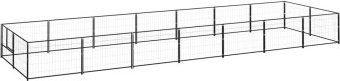VidaXL Hundezwinger Hundehütte aus Metall Schwarz – Bild 1 von 4