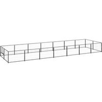 Produktbild von VidaXL Hundezwinger Hundehütte aus Metall Schwarz