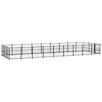 Produktbild von vidaXL Hundezwinger Hundehütte aus Metall Schwarz