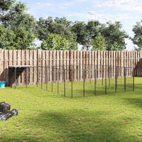 Produktbild von vidaXL Hundezwinger Hundehütte aus Metall Schwarz Waterproof