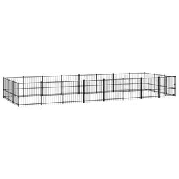 VidaXL Hundezwinger Laufstall aus Metall für Welpen in Schwarz – Bild 1 von 3
