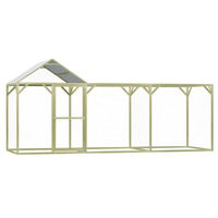 Produktbild von vidaXL Imprägnierter Hühnerstall aus Kiefernholz als Freilaufgehege für Hühner, Enten und Kaninchen 4,5x1,5x2m