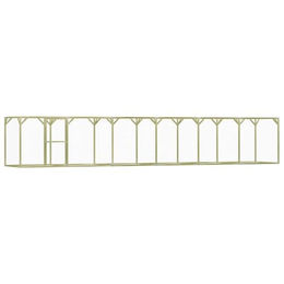 vidaXL Imprägnierter Hühnerstall aus Kiefernholz als Geflügelstall und Freilaufgehege für Hühner und Enten 1,5x9x1,5m – Bild 1 von 7