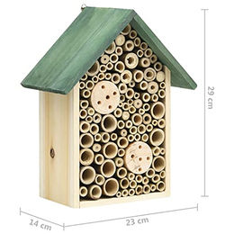 vidaXL Insektenhotel Set aus Massivholz Tanne Braun 2 Stück – Bild 1 von 7