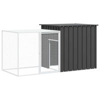 Produktbild von vidaXL Kaninchenkäfig aus Metall in Anthrazit 200x91x100 cm für den Außenbereich