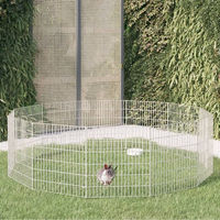 Produktbild von Vidaxl Kaninchenkäfig aus verzinktem Eisen mit 12 Paneelen 54x60 cm Silber