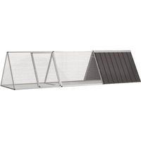 Produktbild von vidaXL Kaninchenkäfig aus verzinktem Stahl in Anthrazit 302,5x80,5x71cm