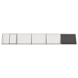 Produktbild von vidaXL Kaninchenkäfig aus verzinktem Stahl in Anthrazit 504,5x80,5x71cm