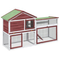 Produktbild von vidaXL Kaninchenstall aus Holz für Kaninchen Meerschweinchen und Enten in Mokka