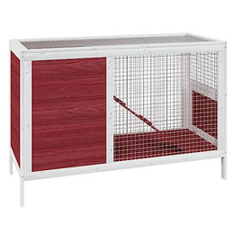 vidaXL Kaninchenstall aus Kiefernholz mit wasserfestem Dach für Kaninchen und Meerschweinchen in Mokka Braun – Bild 1 von 6