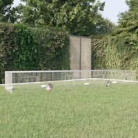 Produktbild von Vidaxl Kaninchenstall aus Metall in Schwarz 433x109x54 cm