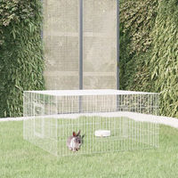 Produktbild von Vidaxl Kaninchenstall aus Metall in Silber 110x110x55 cm