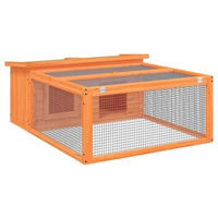 Produktbild von vidaXL Kaninchenstall mit Nistkasten und Freilaufgehege aus Kiefer Massivholz für Kaninchen Meerschweinchen und Enten Braun