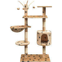 Produktbild von vidaXL Katzen-Kratzbaum 125 cm Beige aus Plüsch und Seil