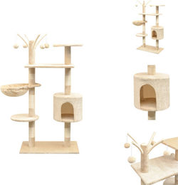 vidaXL Katzen-Kratzbaum 125 cm Beige – Bild 1 von 1