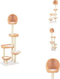vidaXL Katzen-Kratzbaum aus natürlichem Weidenholz und Sisal in Braun und Beige – Bild 1 von 1