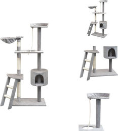 vidaXL Katzen-Kratzbaum aus Plüsch und Seil in Grau, 150 cm – Bild 1 von 1