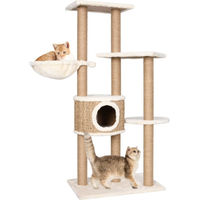 Produktbild von vidaXL Katzen-Kratzbaum aus Seegras in Beige 126 cm