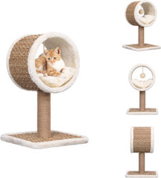 vidaXL Katzen-Kratzbaum aus Seegras mit Tunnel und Spielzeug 56 cm – Bild 1 von 1