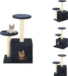 vidaXL Katzen-Kratzbaum aus Sisal 60 cm Dunkelblau – Bild 1 von 1