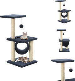 vidaXL Katzen-Kratzbaum aus Sisal 65 cm Dunkelblau – Bild 1 von 1