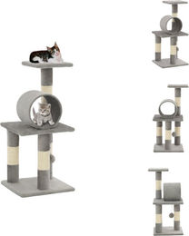vidaXL Katzen-Kratzbaum aus Sisal 65 cm Grau – Bild 1 von 1