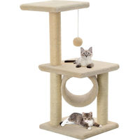 Produktbild von vidaXL Katzen-Kratzbaum aus Sisal für Kitten in Beige 65 cm
