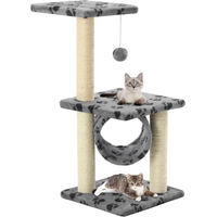 Produktbild von vidaXL Katzen-Kratzbaum aus Sisal für Kitten in Grau 65 cm
