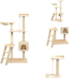 vidaXL Katzen-Kratzbaum aus Sisal in Beige 150 cm – Bild 1 von 1