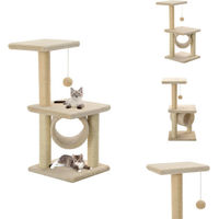 Produktbild von vidaXL Katzen-Kratzbaum aus Sisal in Beige 65 cm