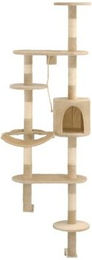 vidaXL Katzen Kratzbaum aus Sisal in Beige mit 194cm Höhe – Bild 1 von 11