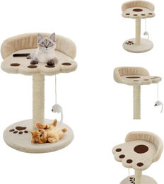 vidaXL Katzen-Kratzbaum aus Sisal in Beige und Braun 40 cm – Bild 1 von 1