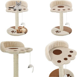 vidaXL Katzen Kratzbaum aus Sisal in Beige und Braun 40 cm – Bild 1 von 1