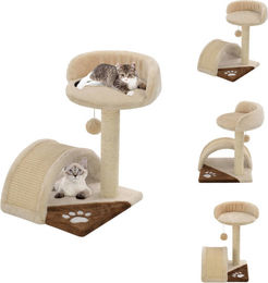 vidaXL Katzen-Kratzbaum aus Sisal in Beige und Braun 40 cm – Bild 1 von 1