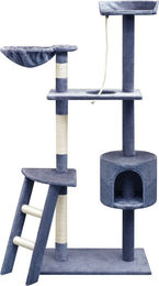 vidaXL Katzen-Kratzbaum aus Sisal in Blau mit 150 cm Höhe – Bild 1 von 3