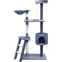 Produktbild von vidaXL Katzen-Kratzbaum aus Sisal in Blau mit 150 cm Höhe