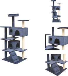 vidaXL Katzen-Kratzbaum aus Sisal in Dunkelblau 125 cm – Bild 1 von 1