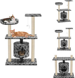vidaXL Katzen-Kratzbaum aus Sisal in Grau mit 95 cm Höhe – Bild 1 von 2