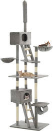 vidaXL Katzen-Kratzbaum aus Sisal in Grau mit verstellbarer Höhe 230 - 260 cm – Bild 1 von 1