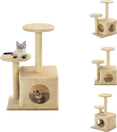 vidaXL Katzen-Kratzbaum aus Sisal und Holzwerkstoff für Kitten in Beige 60 cm – Bild 1 von 1
