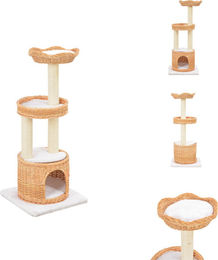 vidaXL Katzen-Kratzbaum aus Sisal und natürlichem Weidenholz – Bild 1 von 1