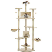 Produktbild von vidaXL Katzen-Kratzbaum aus Sisal und Plüsch 203 cm Beige und Weiß