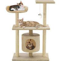 Produktbild von vidaXL Katzen-Kratzbaum aus Sisal und Plüsch in Beige 95 cm