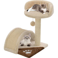Produktbild von vidaXL Katzen-Kratzbaum aus Sisal und Plüsch in Beige und Braun 40 cm